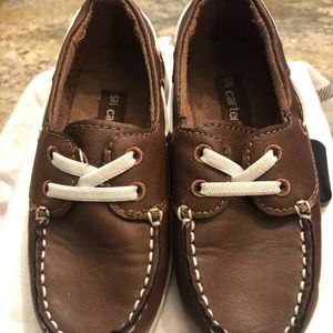 Toddler boys Carters brown leather shoes size 10